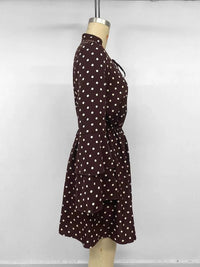 Polka Dot Flare Sleeve Tie Neck Dress 100100463359157 40 Affordable Fashion Under $100 Jerry's Apparel 