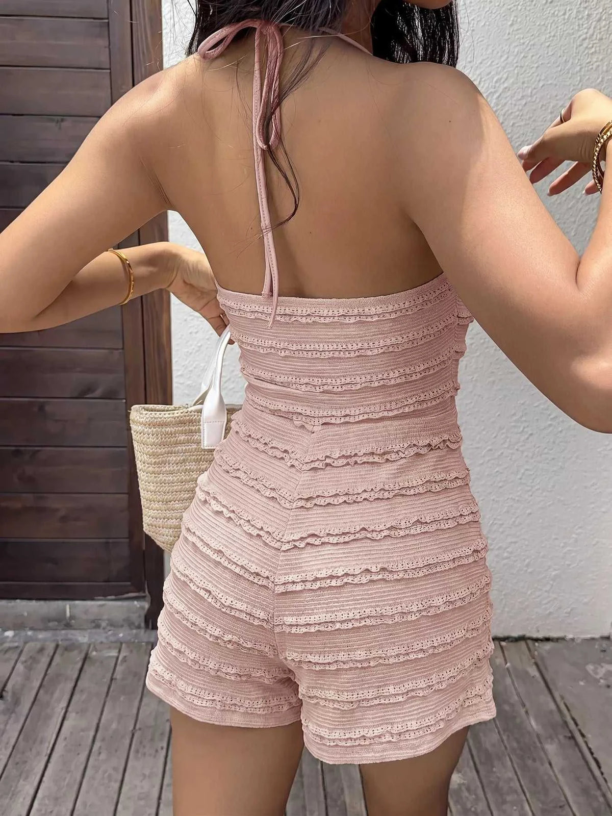 Halter Neck Textured Romper 100100843638351 30 Affordable Fashion Under $100 Jerry's Apparel 