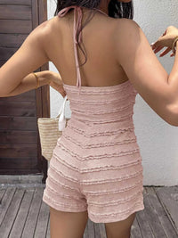 Halter Neck Textured Romper 100100843638351 30 Affordable Fashion Under $100 Jerry's Apparel 