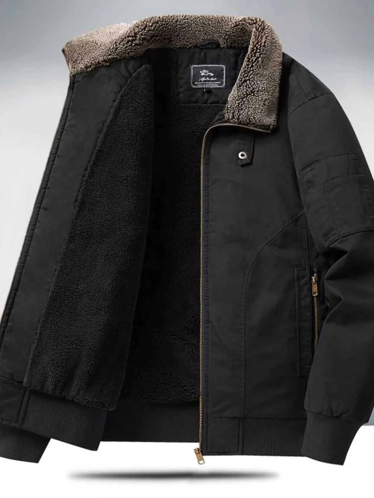 Men's Plus Size Sherpa Lined Zip Up Jacket 100400891583575 134 Fashion Forward Plus Size Clothing Jerry's Apparel 