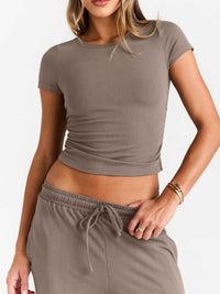 Round Neck Short Sleeve Tee and Pants Set 100100270766561 43 Affordable Fashion Under $100 Jerry's Apparel 