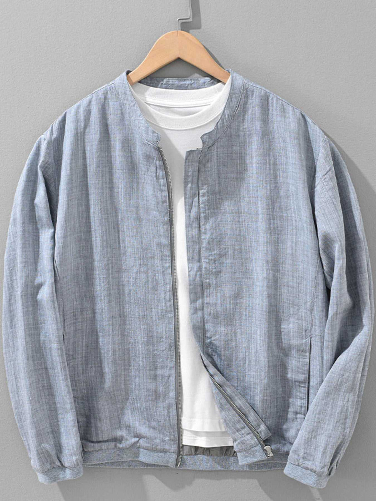 Men's Plus Size Zip Up Long Sleeve Jacket 100400057546432 162 Fashion Forward Plus Size Clothing Jerry's Apparel 