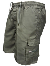 Men's Plus Size Drawstring Shorts with Cargo Pockets