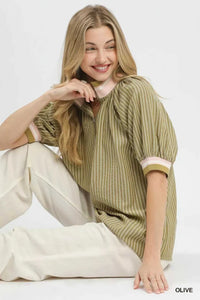 Umgee Botanical Print Blouse 100100847581563 55 Affordable Fashion Under $100 Jerry's Apparel 