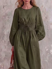 Smocked Waist Long-Sleeve Jumpsuit 101001514200781 49 Affordable Fashion Under $100 Jerry's Apparel 