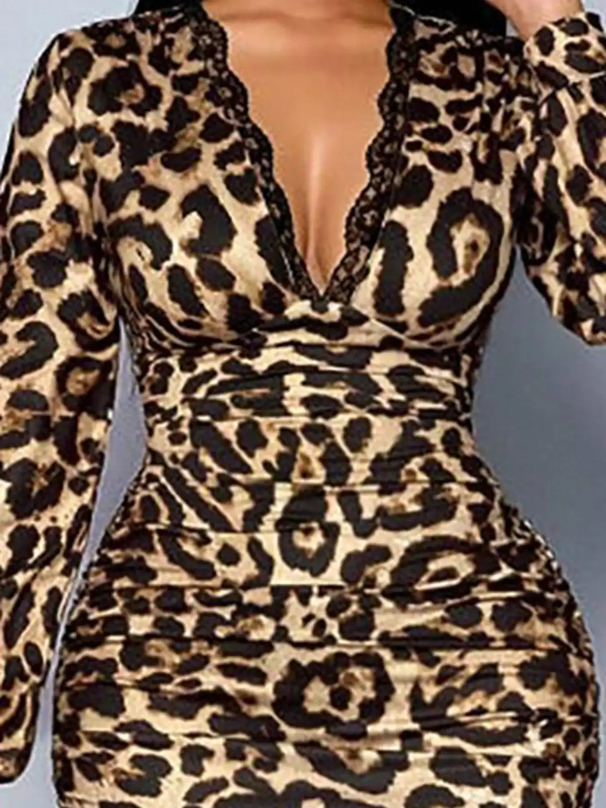 Lace Detail V-Neck Bodycon Midi Dress 101001065320346 41 Affordable Fashion Under $100 Jerry's Apparel 