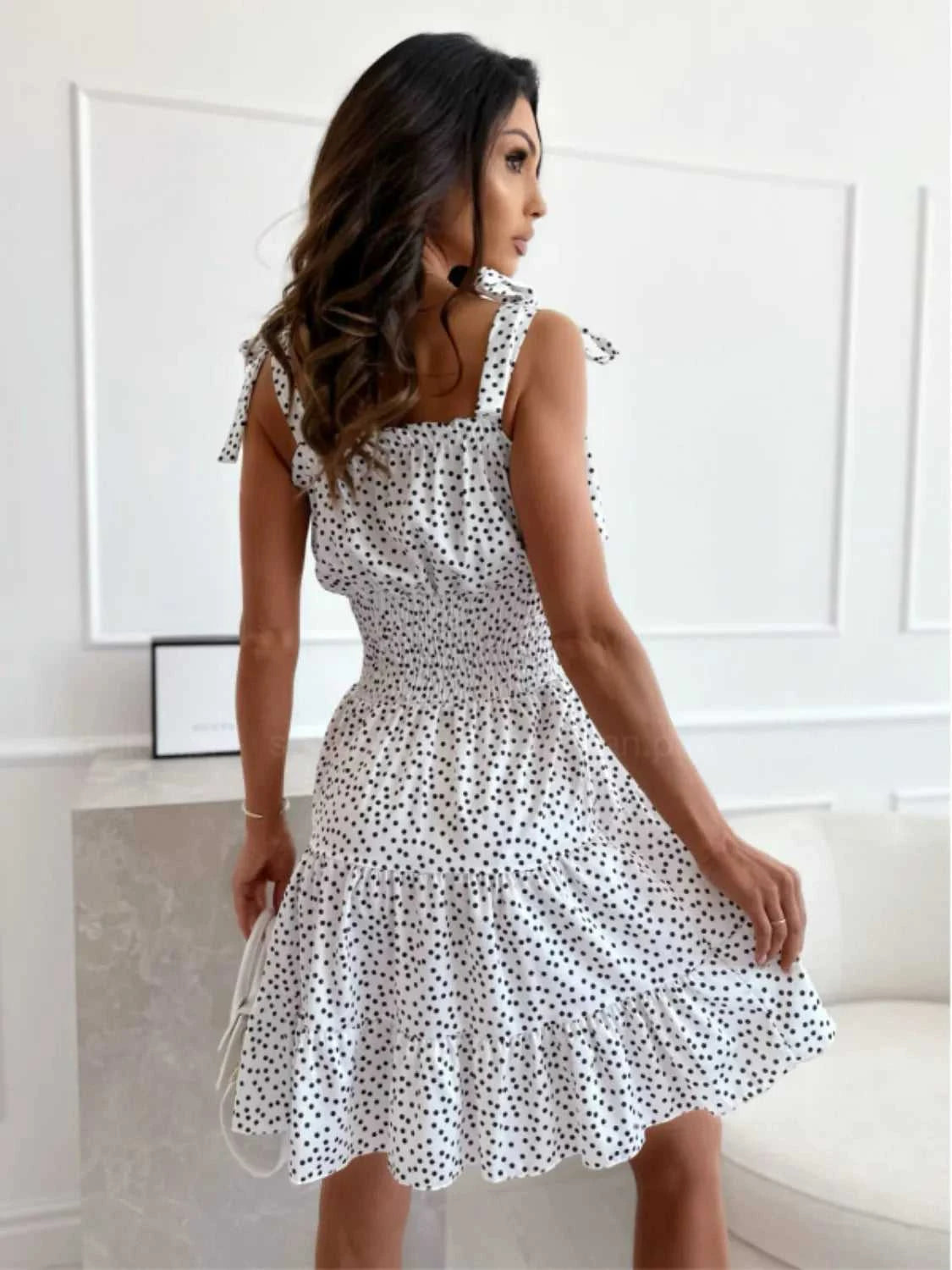 Polka Dot Square Neck Mini Cami Dress 100100988333377 31 Affordable Fashion Under $100 Jerry's Apparel 