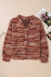 Fuzzy Striped Button Front Cardigan Sweater 100100382031613 39 Affordable Fashion Under $100 Jerry's Apparel 