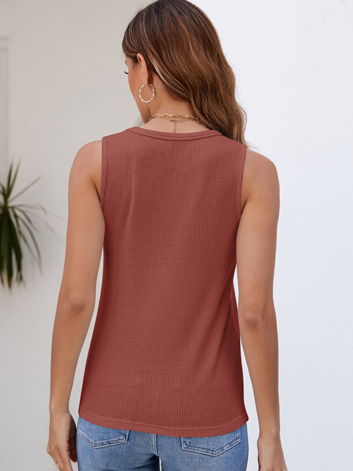 Wide Strap Round Neck Tank