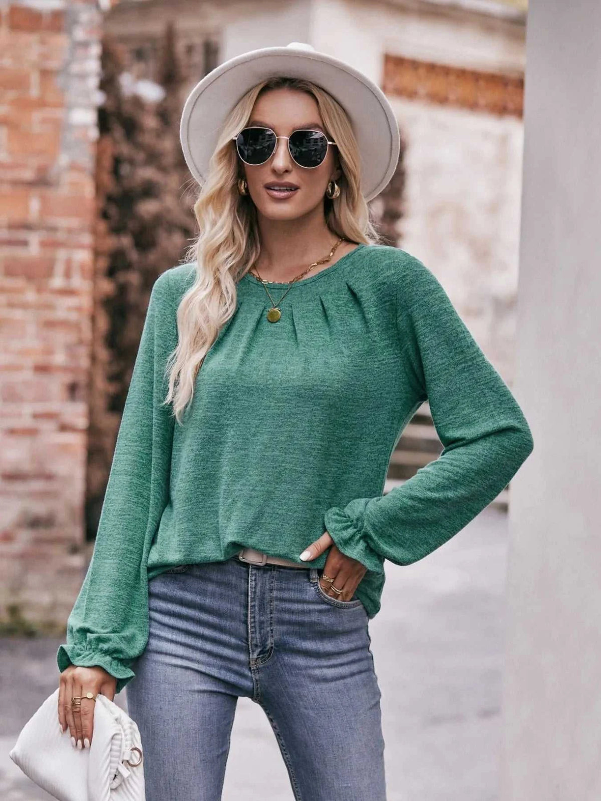 Round Neck Long Sleeve Casual T-Shirt 100100344414707 29 Affordable Fashion Under $100 Jerry's Apparel 