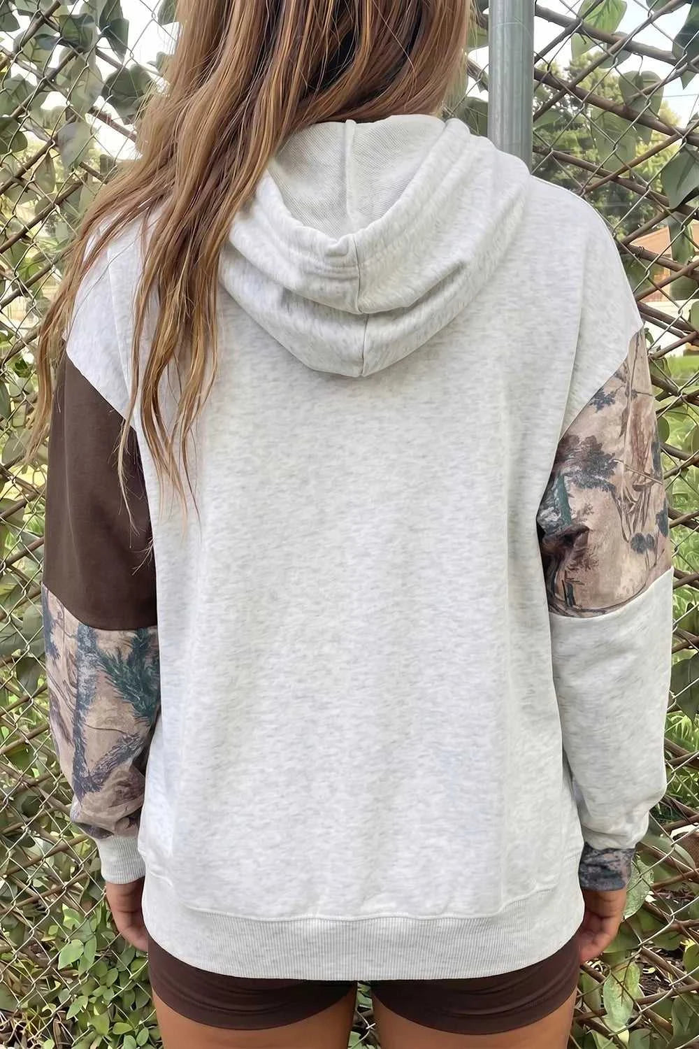 Multicolour Camo Print Drawstring Long Sleeve Western Style Hoodie 100100855434360 43 Affordable Fashion Under $100 Jerry's Apparel 