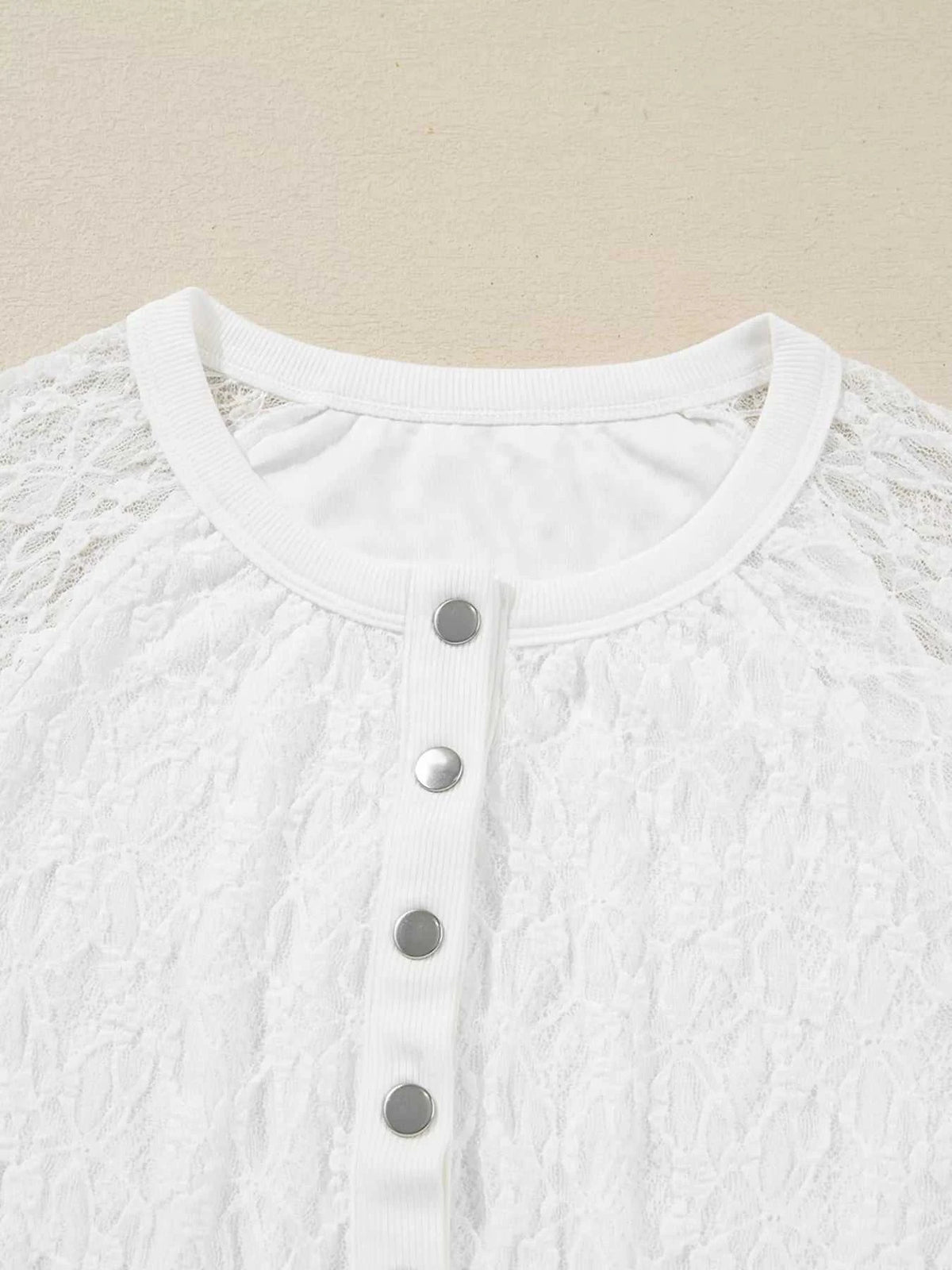 Sheer Lace Long Sleeve Slim Henley Top 100100913618351 35 Affordable Fashion Under $100 Jerry's Apparel 