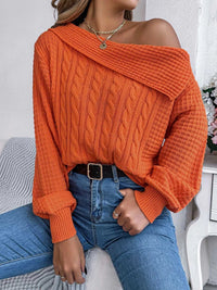 One Shoulder Cable Knit Sweater 101002219934825 38 Affordable Fashion Under $100 Jerry's Apparel 