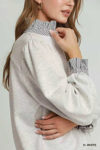 Umgee Stripe Ruffle Neck Long Sleeve Top 100100509861796 49 Affordable Fashion Under $100 Jerry's Apparel 