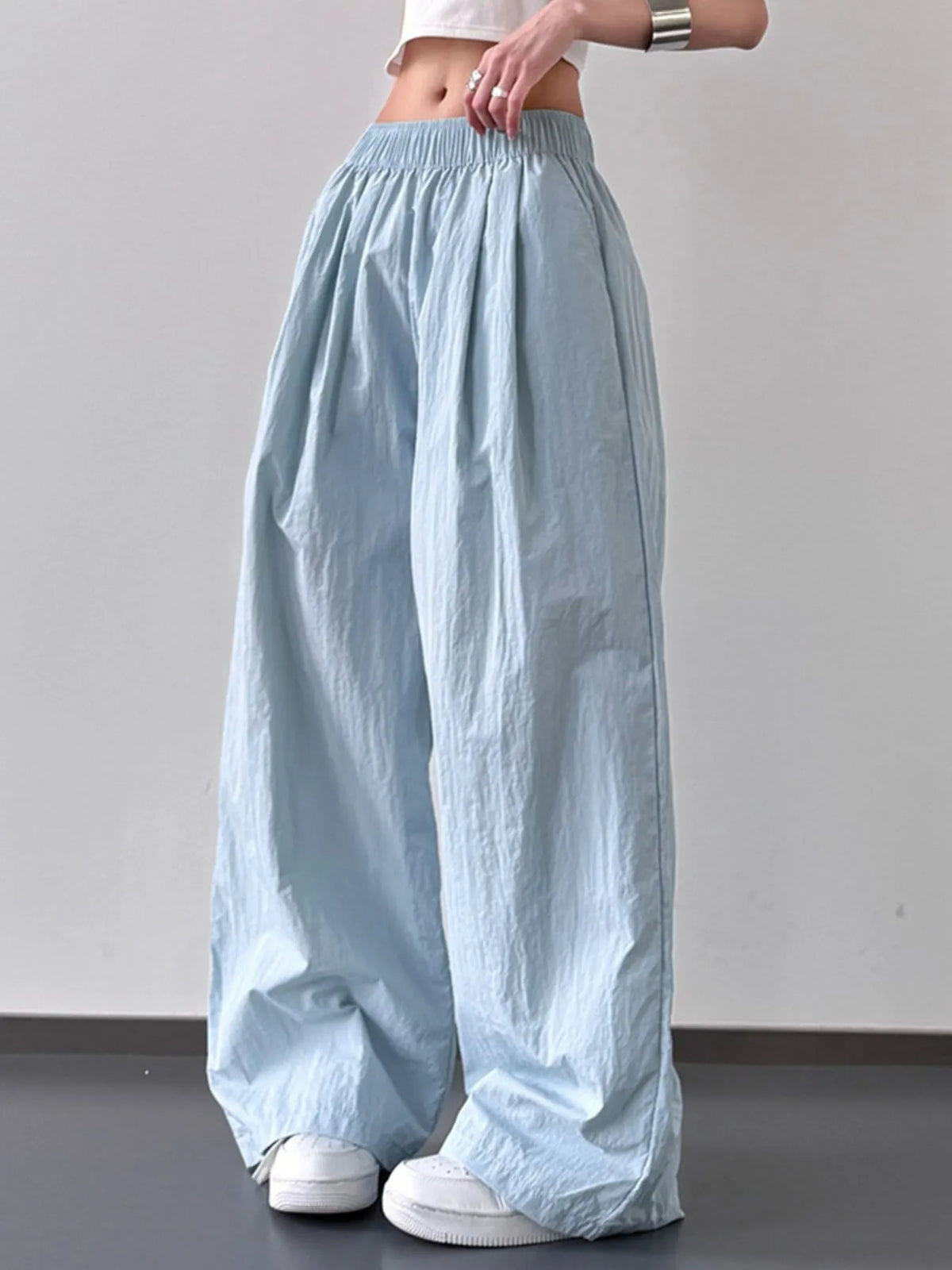Wide Leg Elastic Waist Pants
