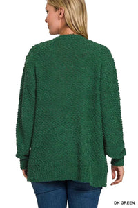 Zenana Long Sleeve Popcorn Sweater Cardigan with Pockets 100100999411302 35 Affordable Fashion Under $100 Jerry's Apparel 