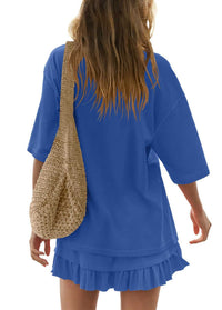 Round Neck Half Sleeve Tee and Skirt Set 100100917549398 34 Affordable Fashion Under $100 Jerry's Apparel 