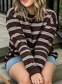 Striped Long-Sleeve Crew Neck T-Shirt 101001312893410 36 Affordable Fashion Under $100 Jerry's Apparel 