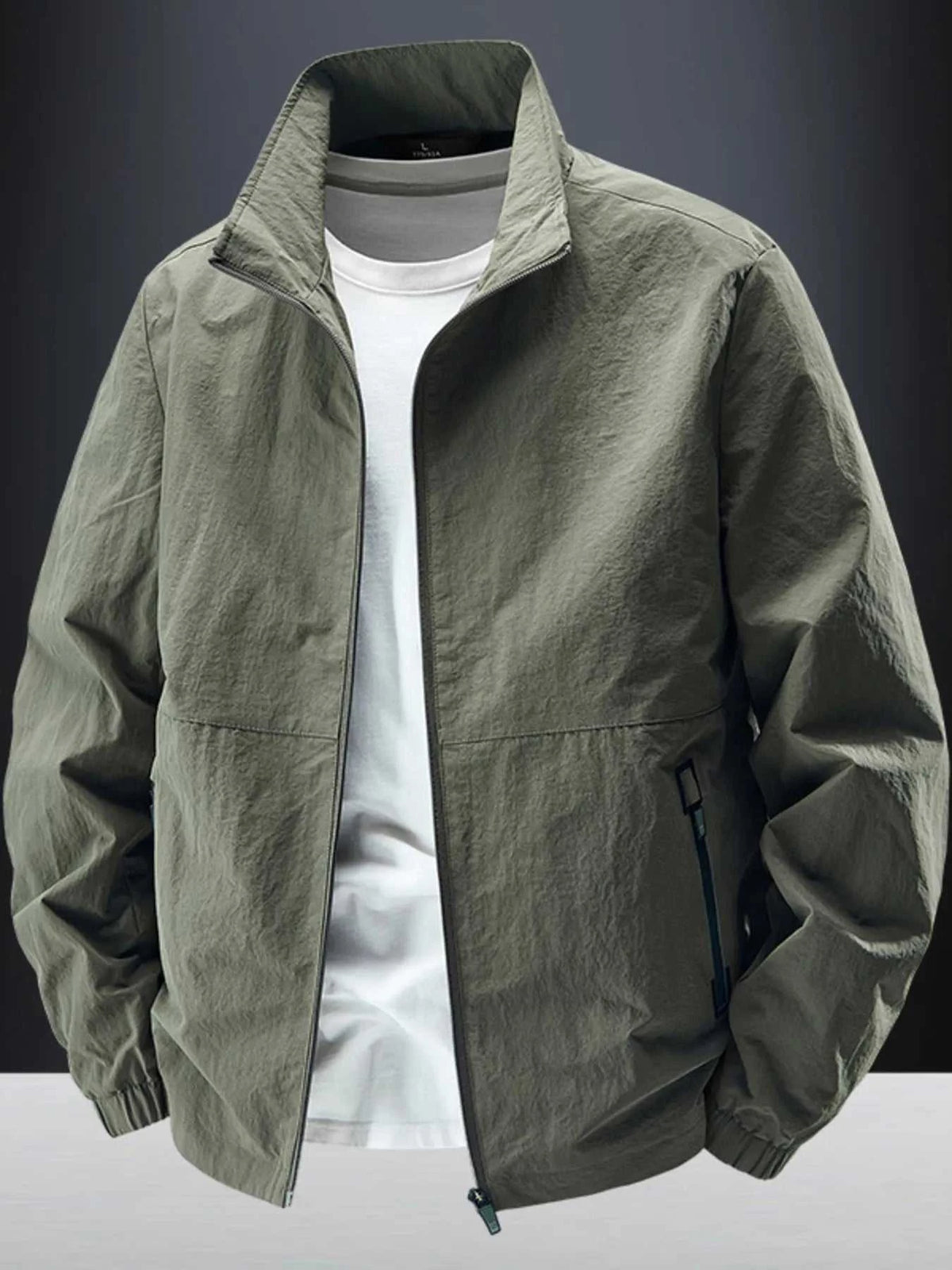 Men's Plus Size Zip Up Long Sleeve Jacket 100400232521161 77 Affordable Fashion Under $100 Jerry's Apparel 