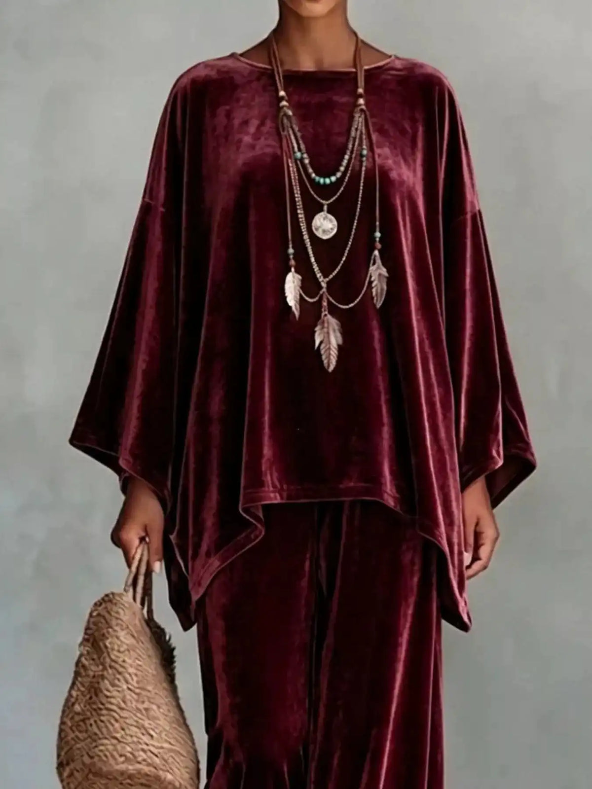 Full Size Asymmetrical Top and Wide Leg Pants Set Plus Size 101001927528588 54 Affordable Fashion Under $100 Jerry's Apparel 
