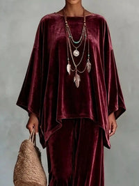 Full Size Asymmetrical Top and Wide Leg Pants Set Plus Size 101001927528588 54 Affordable Fashion Under $100 Jerry's Apparel 