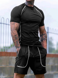 Men's Full Size Casual Short Sleeve T-Shirt and Shorts Set Plus Size 100400699145401 35 Affordable Fashion Under $100 Jerry's Apparel 