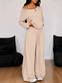 Full Size One-Shoulder Top and Drawstring Pants Set Plus Size 100100885816388 29 Affordable Fashion Under $100 Jerry's Apparel 
