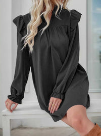 Ruffled Notched Flounce Sleeve Dress 100100408732594 42 Affordable Fashion Under $100 Jerry's Apparel 