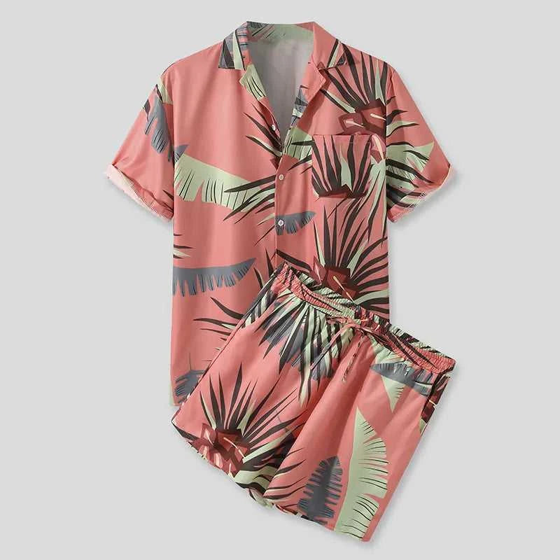 Men's Full Size Button Up Shirt and Shorts Set Plus Size 100400227063275 32 Affordable Fashion Under $100 Jerry's Apparel 