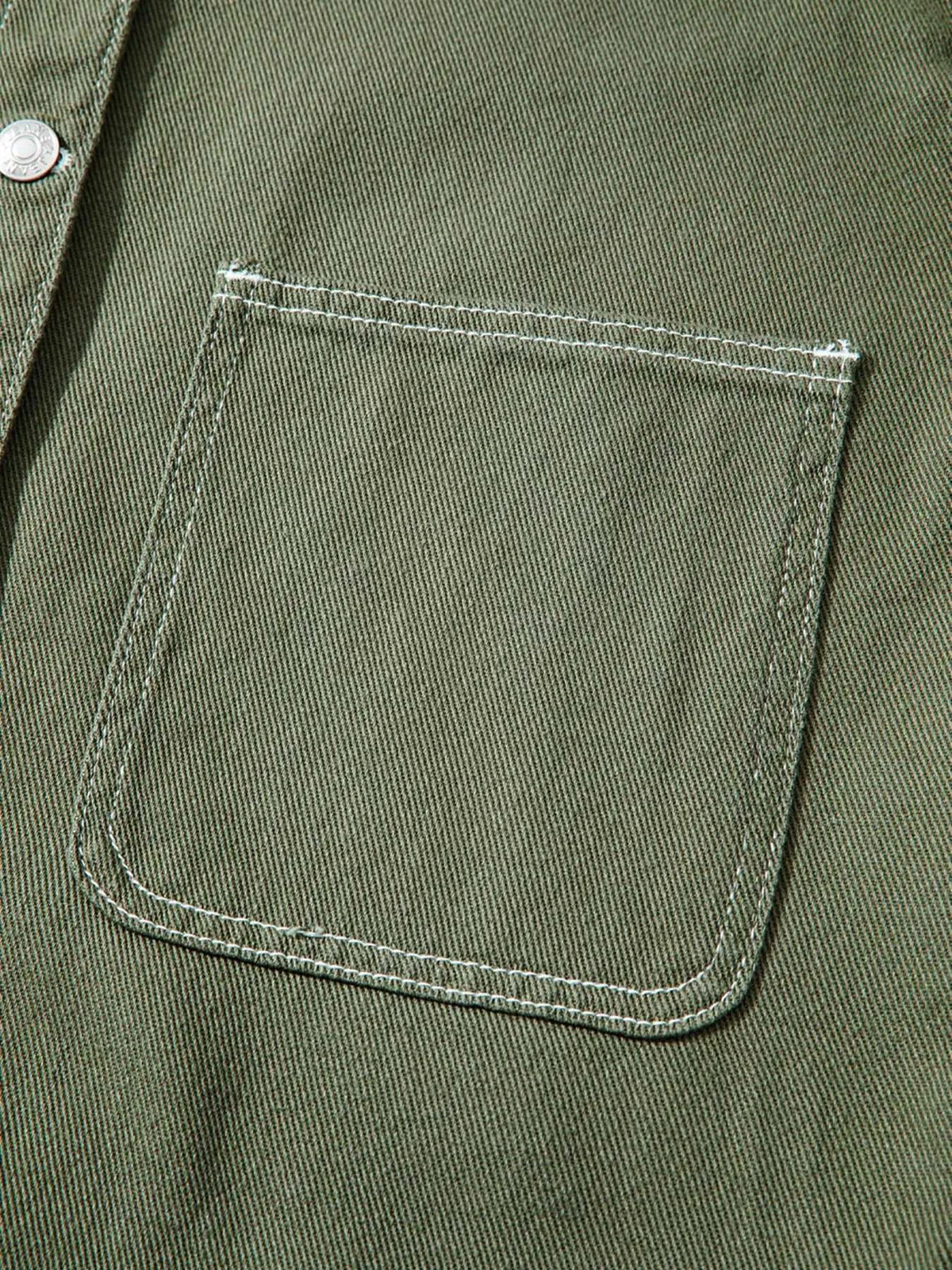 Patched Pocket Collared Button Front Boyfriend Denim Jacket 100100355837828 73 Affordable Fashion Under $100 Jerry's Apparel 