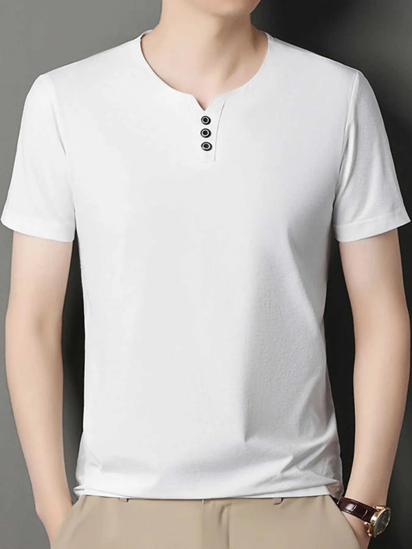 Men's Decor Button Short Sleeve T-Shirt 100400481596480 27 Affordable Fashion Under $100 Jerry's Apparel 