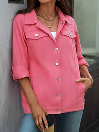 Button Up Long Sleeve Denim Jacket 100100316291883 79 Affordable Fashion Under $100 Jerry's Apparel 