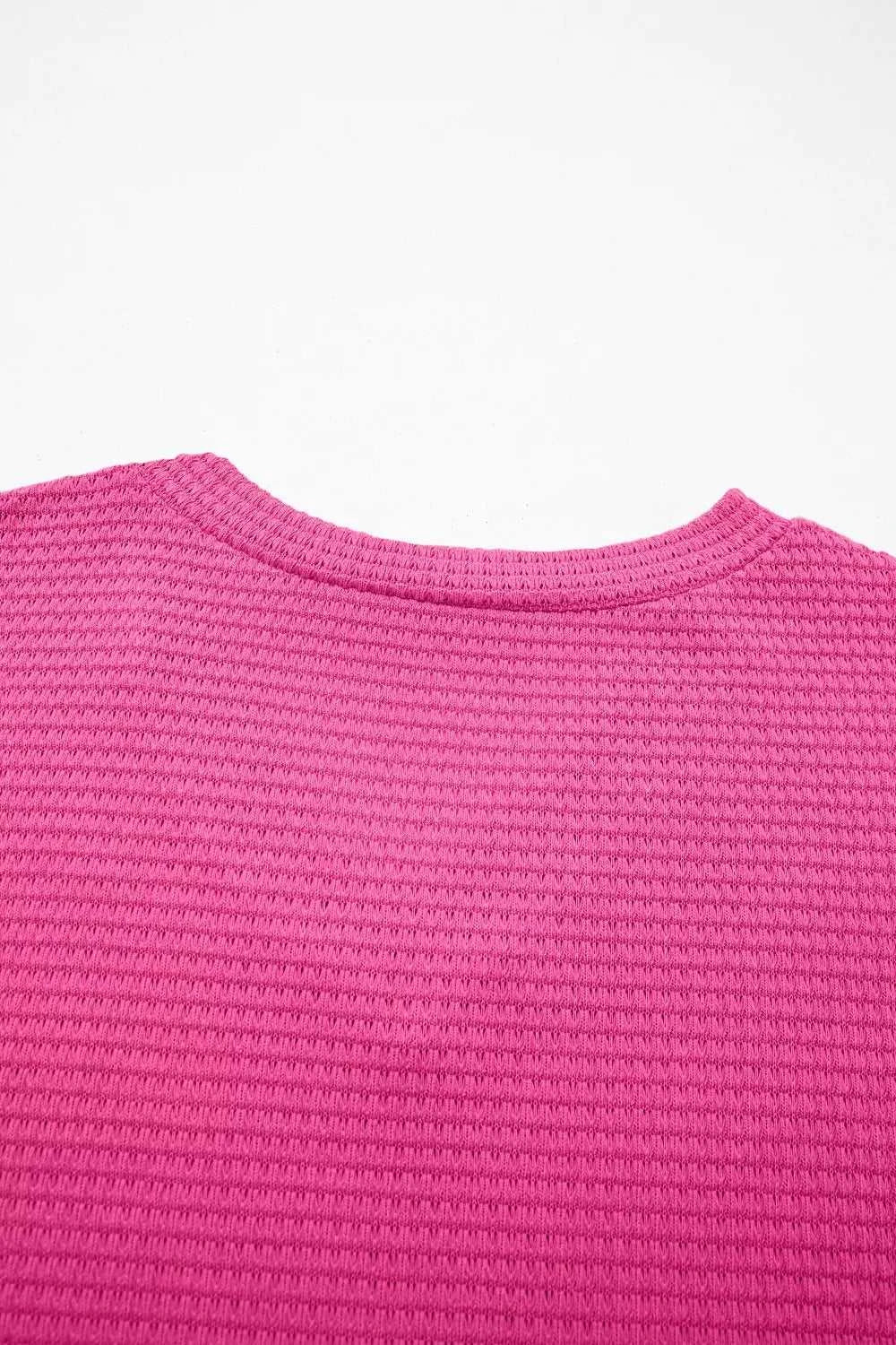 Textured Waffle Knit V-Neck T-Shirt 100100332511740 29 Affordable Fashion Under $100 Jerry's Apparel 