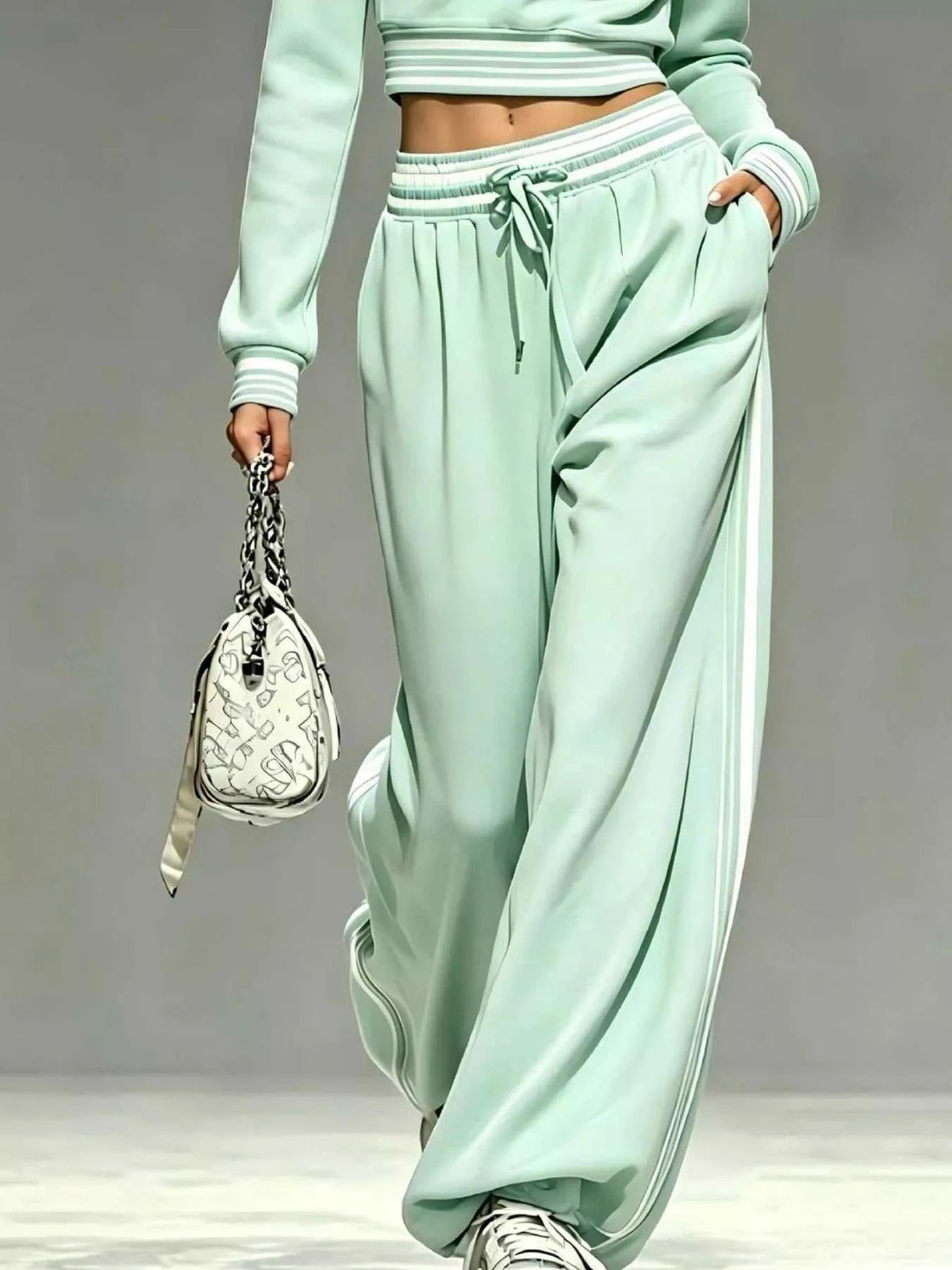 Full Size Half Zip Cropped Top and Pants Set Plus Size 101001454069686 52 Affordable Fashion Under $100 Jerry's Apparel 