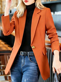 Full Size One Button Lapel Collar Blazer Plus Size 100100736237497 30 Affordable Fashion Under $100 Jerry's Apparel 
