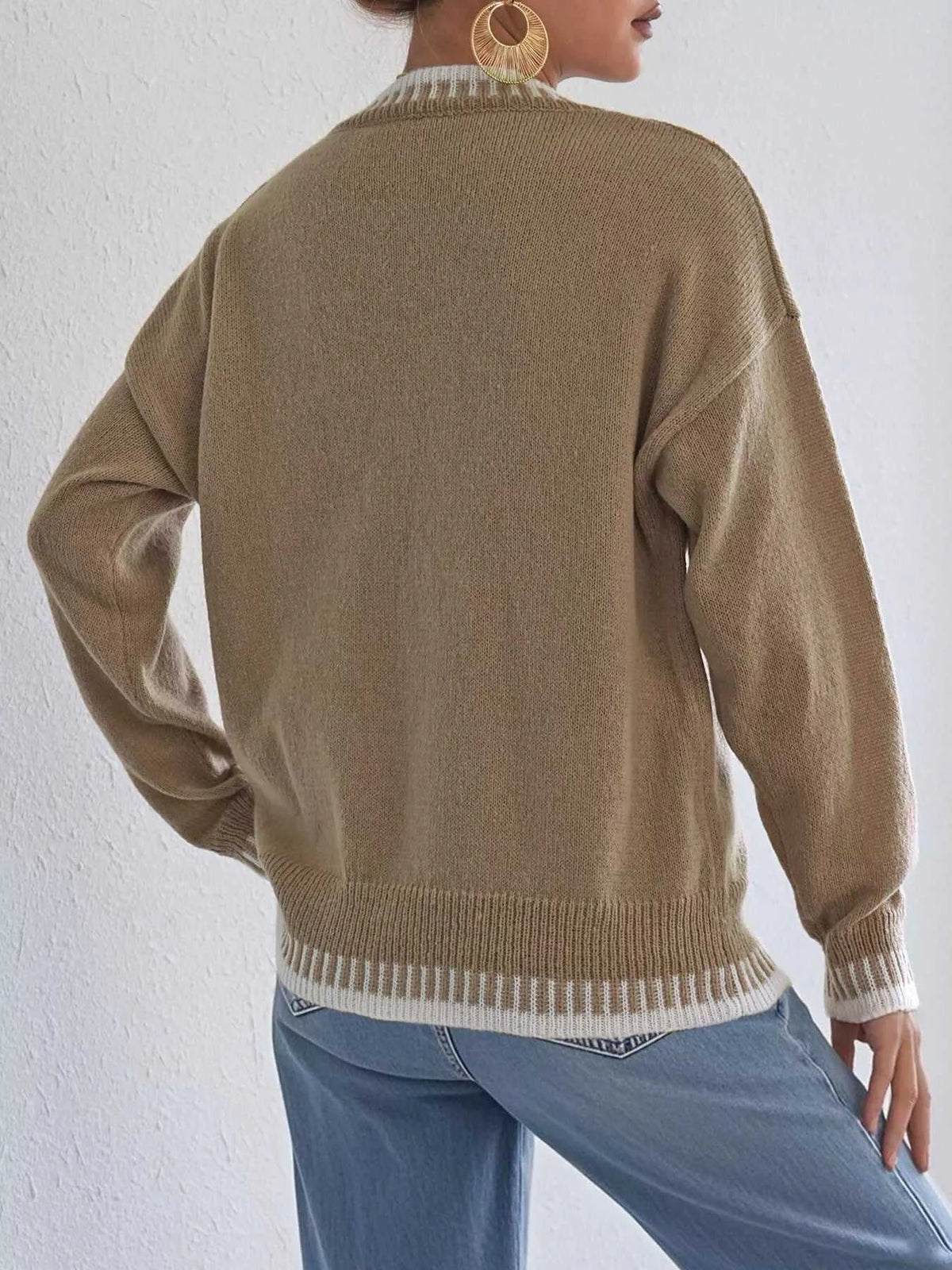 Lace Heart Contrast Trim Sweater 101002229770019 36 Affordable Fashion Under $100 Jerry's Apparel 