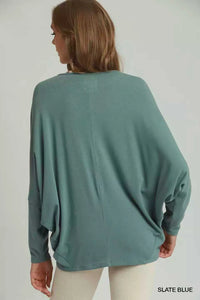 Umgee Batwing Round Neck Long Sleeve Top 100100683101446 45 Affordable Fashion Under $100 Jerry's Apparel 