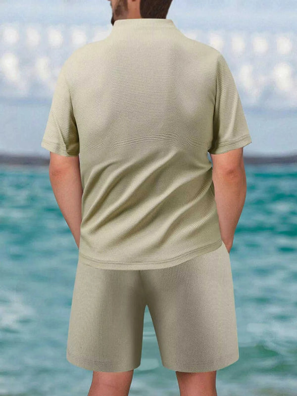 Men's Full Size Zip Front Short Sleeve Top and Shorts Set Plus Size 100400616165577 47 Affordable Fashion Under $100 Jerry's Apparel 