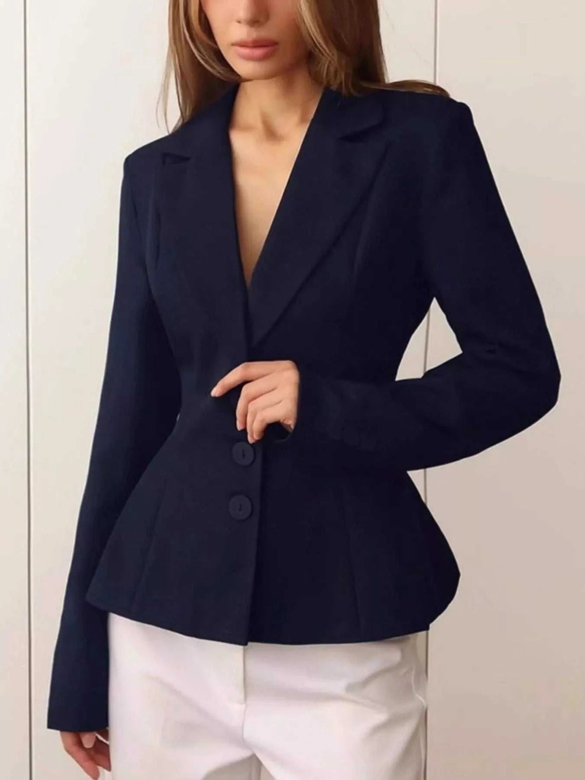 Lapel Collar Button Up Blazer 100100268888300 56 Affordable Fashion Under $100 Jerry's Apparel 
