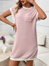 Contrast Trim Ribbed Knit Mini Dress with Pocket 100100281069040 32 Affordable Fashion Under $100 Jerry's Apparel 