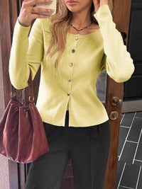 Button-Up Long Sleeve Knit Cardigan 100100340510028 56 Affordable Fashion Under $100 Jerry's Apparel 