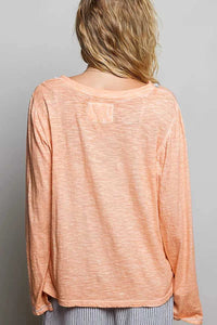 POL Contrast Stitch V-Neck Lightweight Knit Long Sleeve Top 100100688901821 43 Affordable Fashion Under $100 Jerry's Apparel 