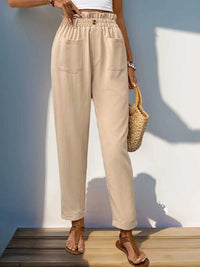 Perfee Frill High Waist Pants with Pockets 100100096091990 29 Affordable Fashion Under $100 Jerry's Apparel 
