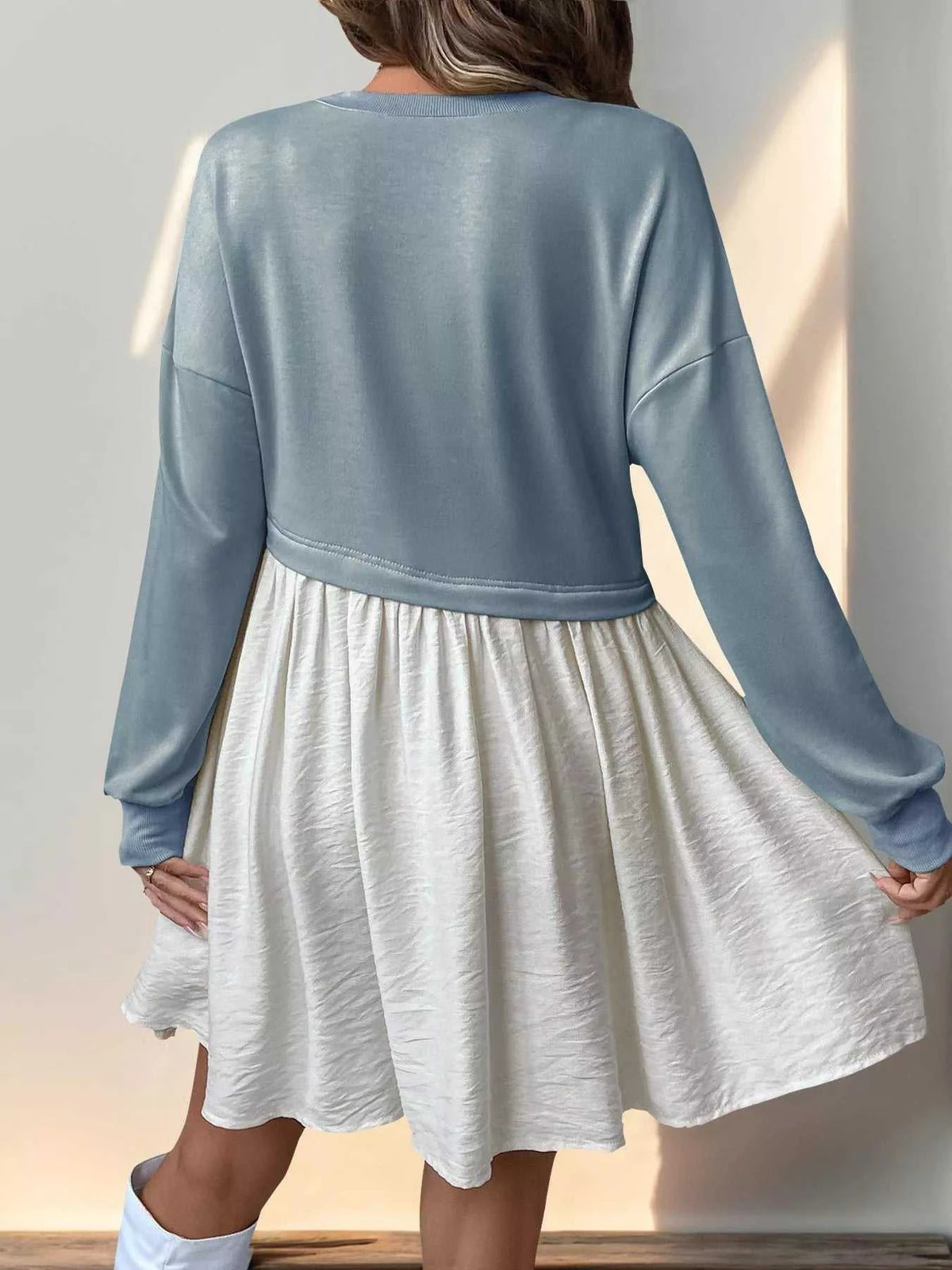 Two-Tone Dropped Shoulder Dress 100100598415938 49 Gifts for Her Jerry's Apparel 
