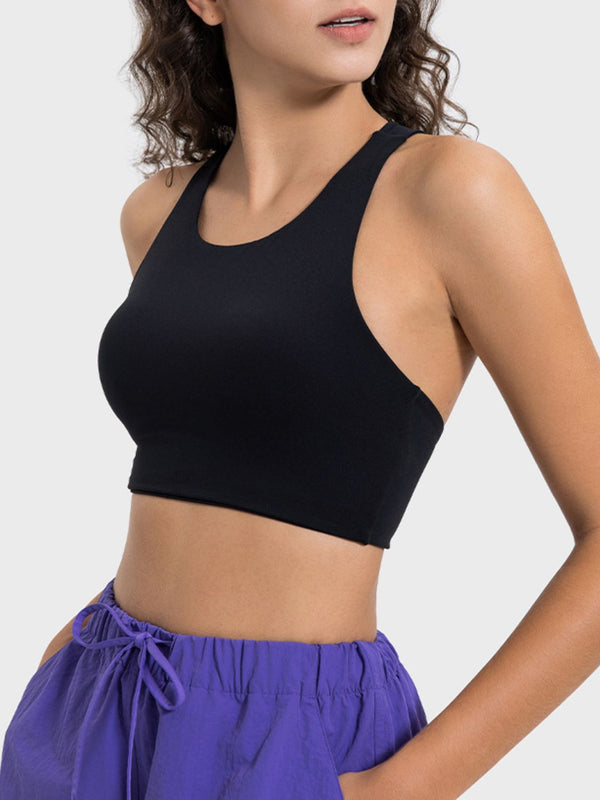 Cutout Round Neck Active Tank