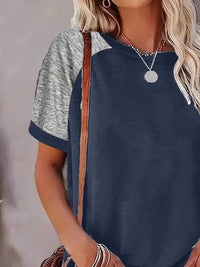 Plus Size Casual Color Block Raglan Sleeve T-Shirt 100100822855703 26 Affordable Fashion Under $100 Jerry's Apparel 
