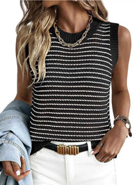 Striped Knit Sweater Vest 100100265130873 35 Affordable Fashion Under $100 Jerry's Apparel 