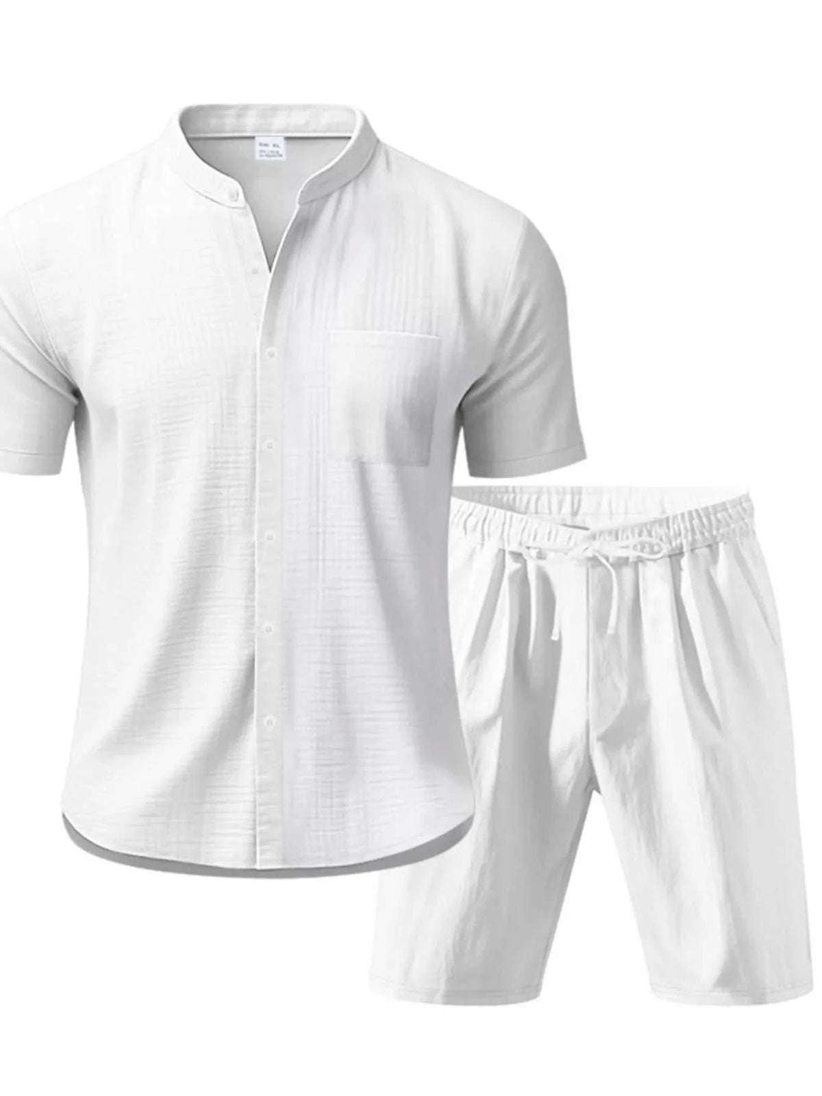 Men's Full Size Casual Short Sleeve Shirt and Shorts Set Plus Size 100400356286566 44 Affordable Fashion Under $100 Jerry's Apparel 