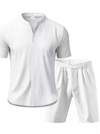Men's Full Size Casual Short Sleeve Shirt and Shorts Set Plus Size 100400356286566 44 Affordable Fashion Under $100 Jerry's Apparel 