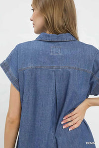 Umgee Stone Washed Collared Denim Midi Dress 100100645541418 57 Affordable Fashion Under $100 Jerry's Apparel 
